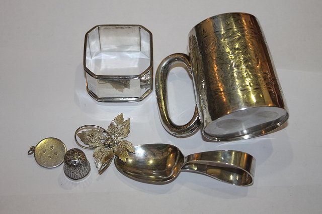 Appraisal: A VICTORIAN SILVER MUG of tapering cylindrical form Birmingham grams