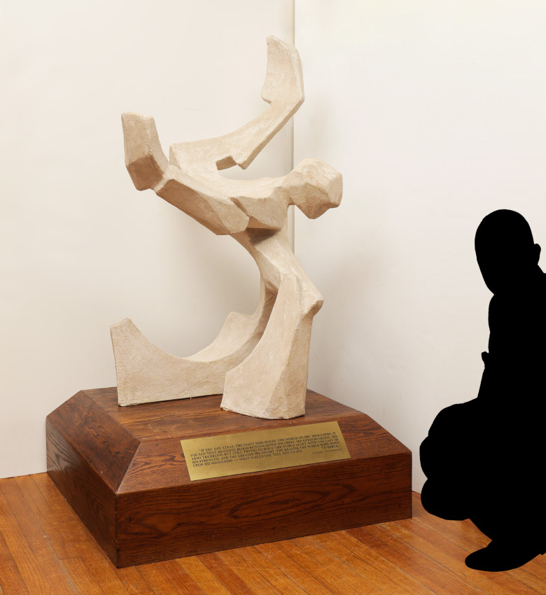 Appraisal: MEATYARD Jerry American - ''Atlas Shrugged'' Composite Maquette Sculpture measures