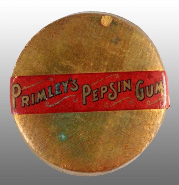 Appraisal: Cardboard Primley's Pepsin Gum Box Description to Nice red label