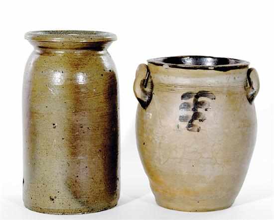 Appraisal: American stoneware storage jars North Carolina and New York Southern