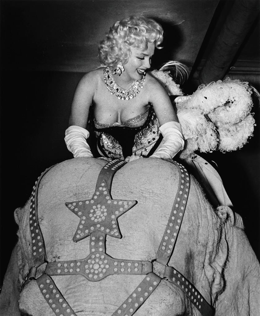 Appraisal: WEEGEE ARTHUR FELLIG - Marilyn Monroe on a pink elephant