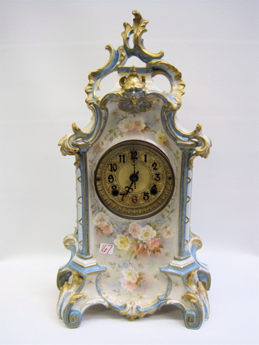 Appraisal: ROYAL BONN NEW HAVEN CHINA CLOCK time and strike complete