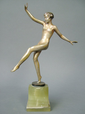 Appraisal: An Art Deco bronze figure cast from a model by