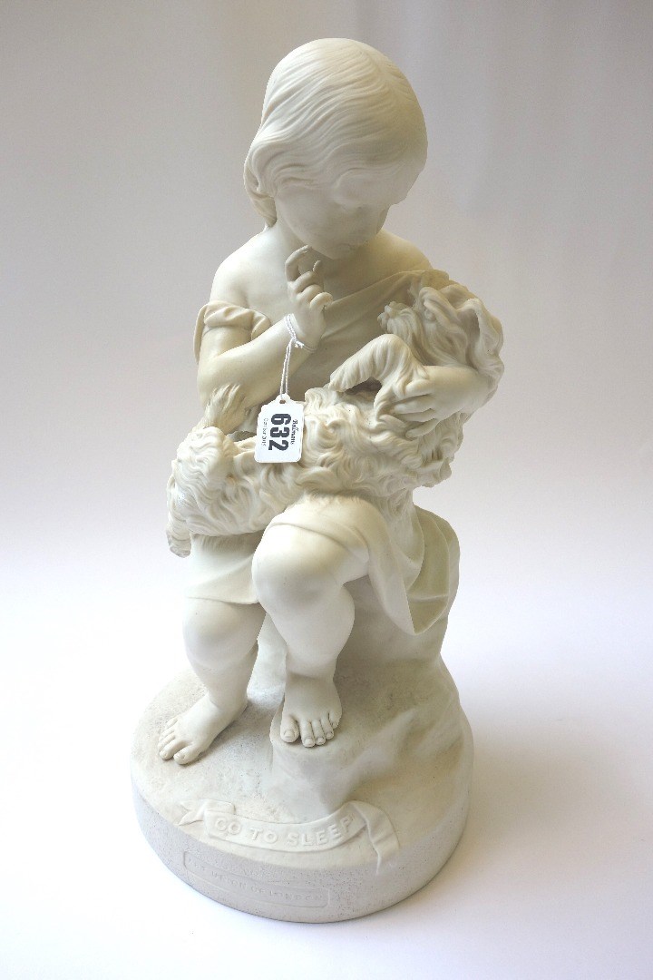 Appraisal: A Copeland parian ware figure group 'Go to Sleep' by