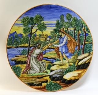 Appraisal: C Italian Faience Majolica Tin Glaze Charger ITALY TH CENTURY