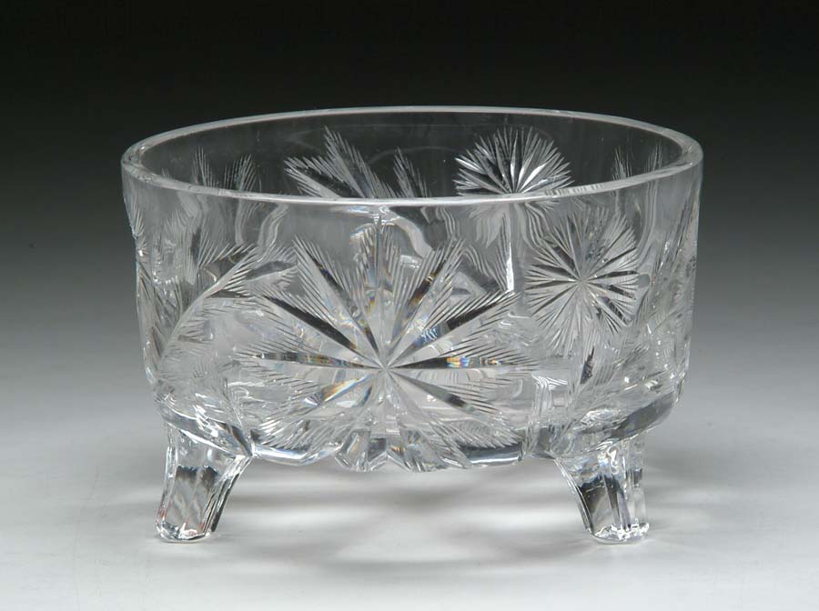 Appraisal: SIGNED LIBBEY CUT GLASS FERNERY Cut glass fernery is cut