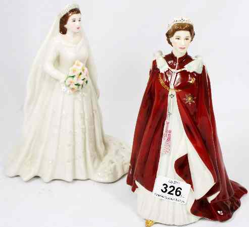 Appraisal: Royal Worcester Figures of Queen Elizabeth II th Birthday and