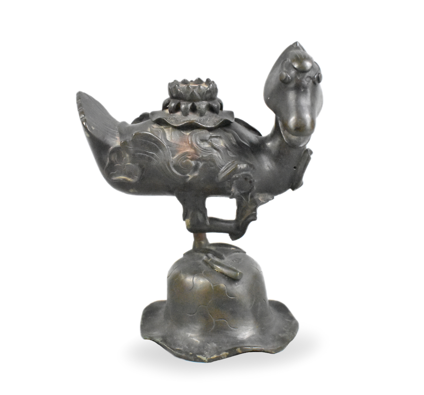 Appraisal: A Chinese cast bronze duck incense burner dating from the