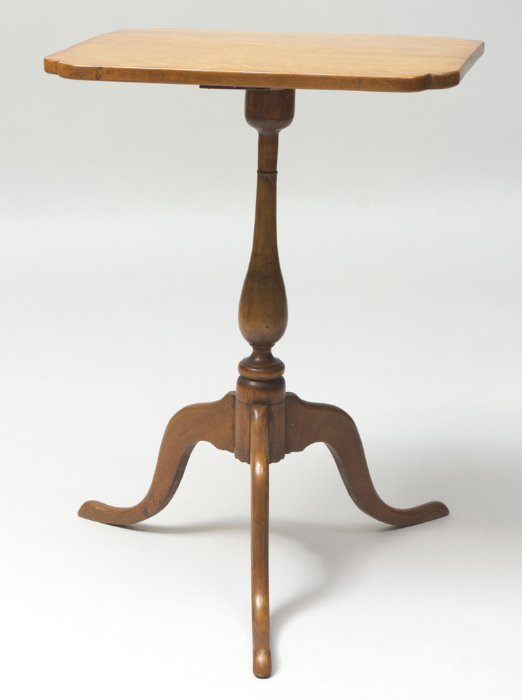 Appraisal: Federal Cherry Tripod Candlestand With fixed top x x in