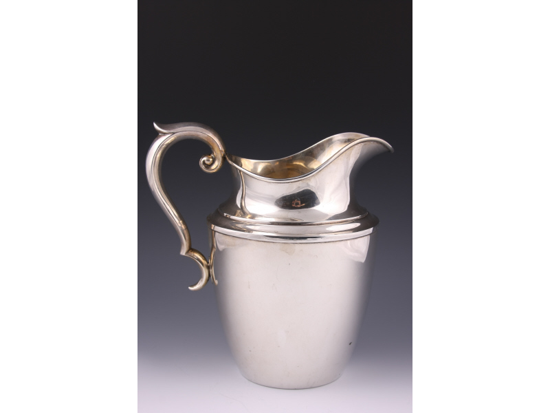 Appraisal: Alvin Sterling Silver Water Pitcher attractive form with applied scroll