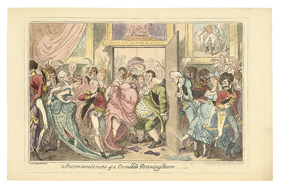 Appraisal: CRUIKSHANK GEORGE Group of volumes containing hand-colored caricatures by Cruikshank