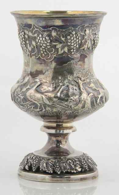 Appraisal: A George IV campana shaped silver urn W and S