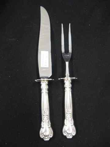 Appraisal: Gorham ''Chantilly'' Sterling Carving Set excellent no monogram knife is