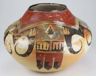 Appraisal: early th c Zuni Pueblo three color olla dia ht