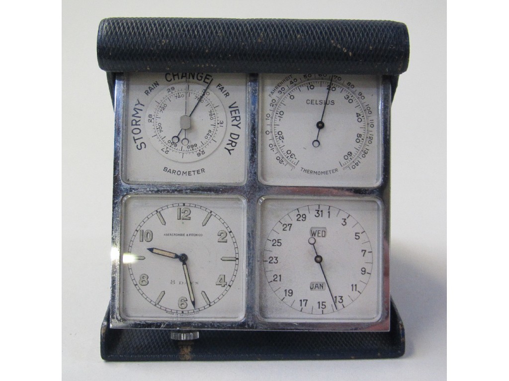 Appraisal: Travel combined watch barometer thermometer and calendar