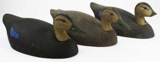 Appraisal: Ken Harris Woodville NY signed black duck decoys One good