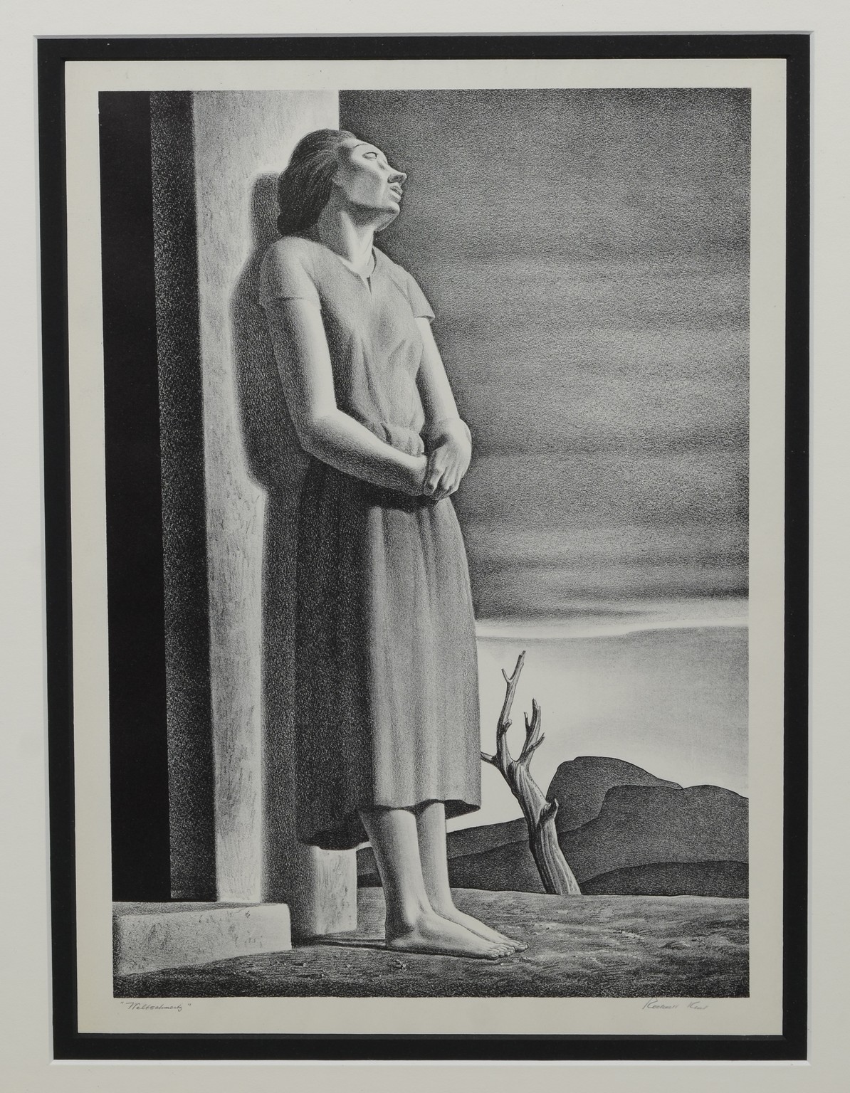 Appraisal: Rockwell Kent American - lithograph Weltschmerz pencil signed lower right