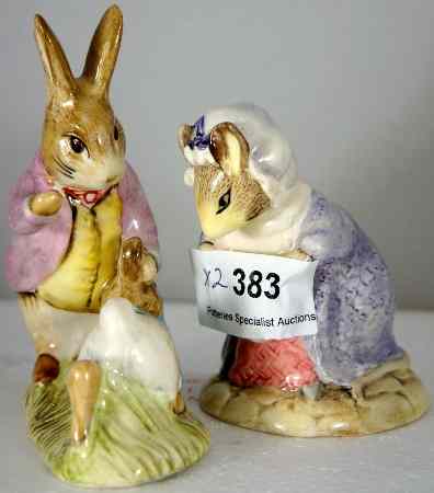 Appraisal: Royal Albert Beatrix Potter Figures Mr Benjamin Bunny and Peter