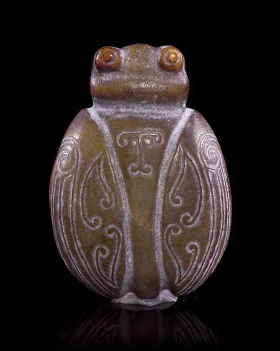 Appraisal: A Carved Jade Cicada attributed to the Song Dynasty of