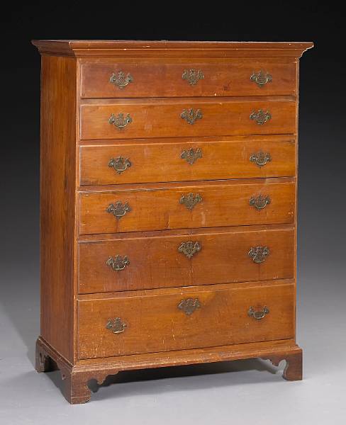 Appraisal: A Chippendale maple tall chest New England late th early