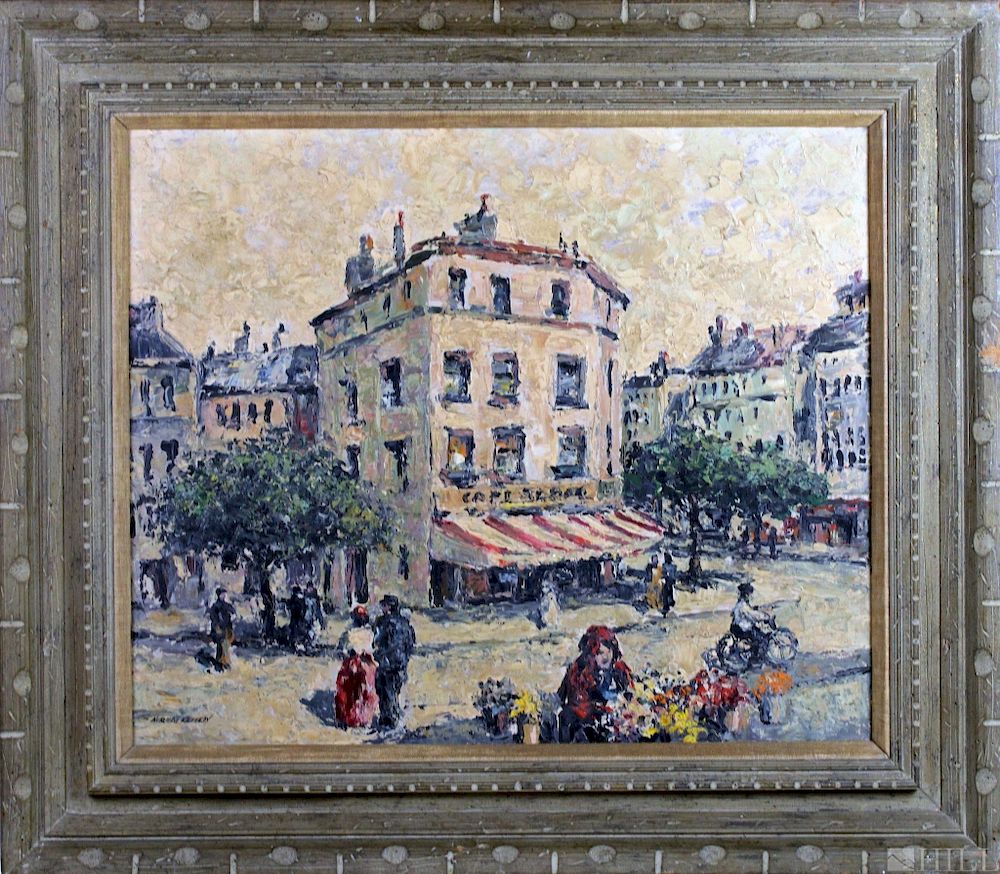 Appraisal: Norman Kennedy Parisian Street Scene Oil Painting Norman Kennedy American