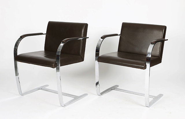 Appraisal: Mies Van der Rohe German - Set of four Brno