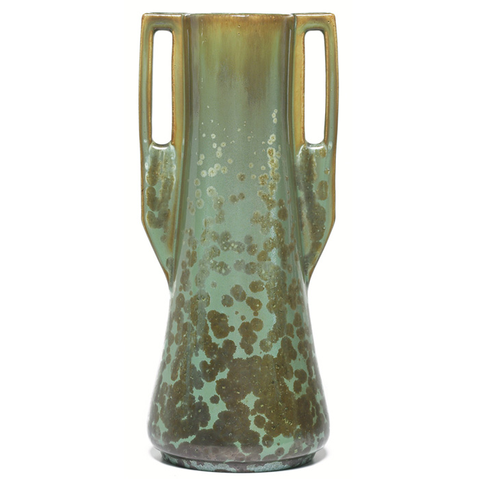 Appraisal: Fine Fulper vase two handled shape covered with a good