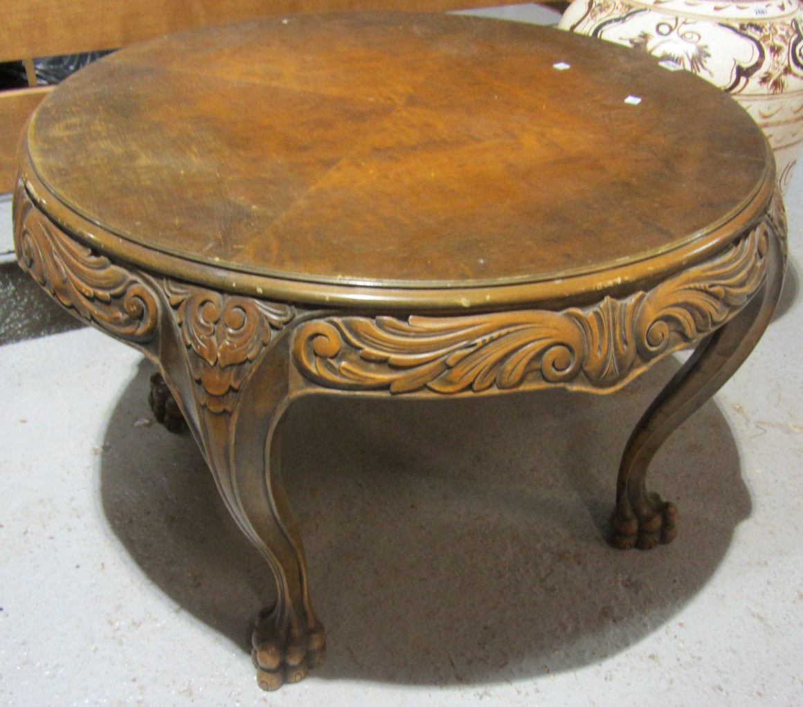 Appraisal: A th century circular walnut occasional table