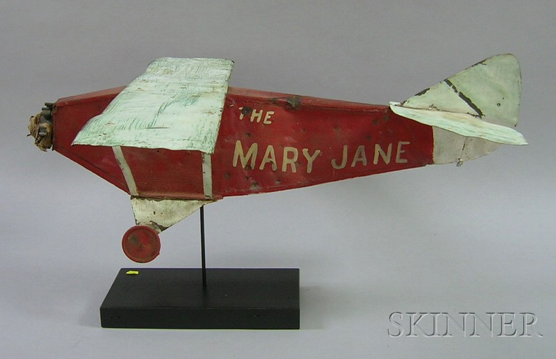 Appraisal: Painted Sheet Copper Airplane The Mary Jane c lg wd