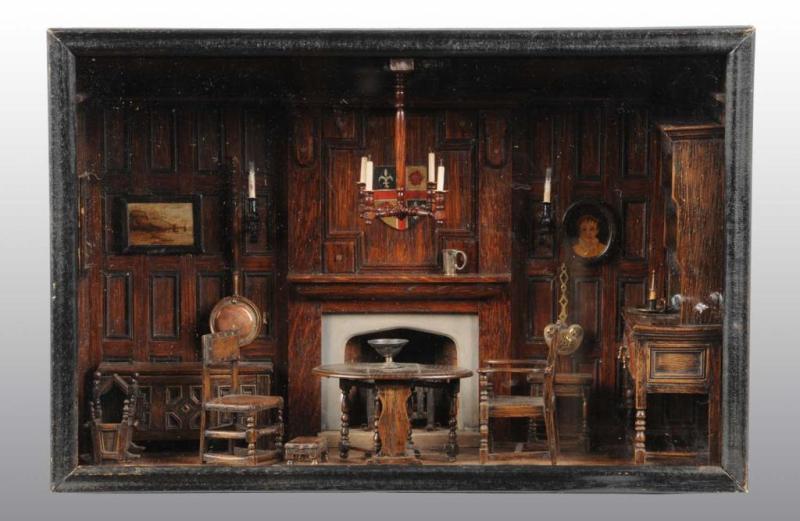 Appraisal: Miniature Room Box Scene Description Unknown age and origin William