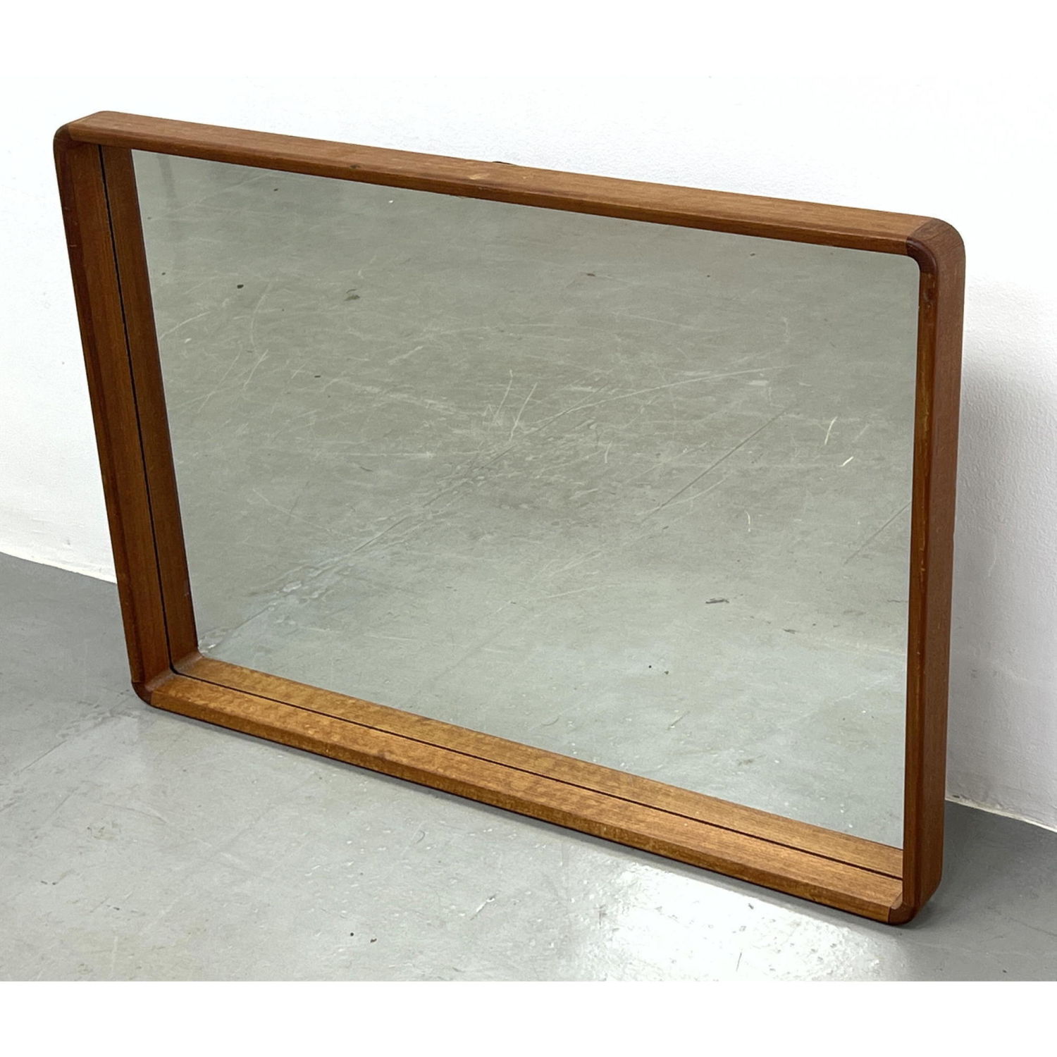 Appraisal: WESTNOFA Modern Teak Wall Mirror Label Norway Dimensions H inches