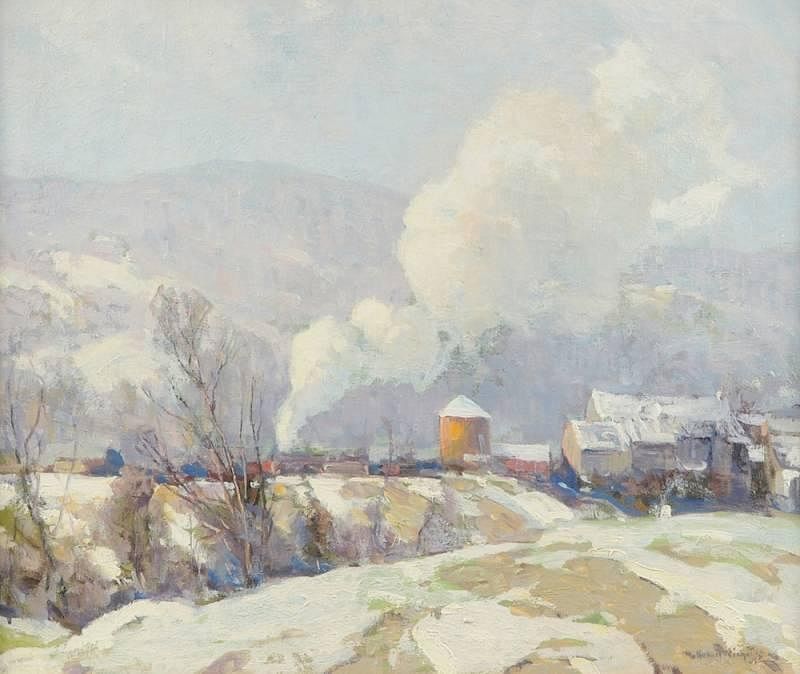 Appraisal: HOBART NICHOLS Jr American - A PAINTING January Thaw HOBART