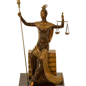 Appraisal: Ert Romain De Tirtoff Russian French - Justice patinated bronze