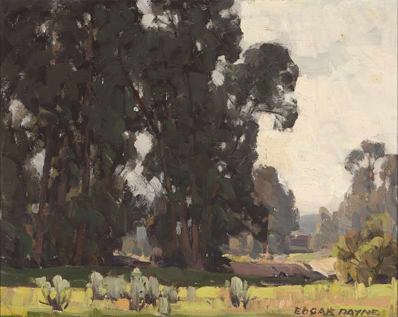 Appraisal: Edgar Alwin Payne - Hollywood CA Eucalyptus Landscape