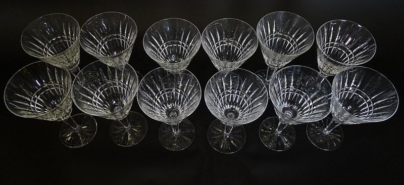 Appraisal: Twelve WATERFORD Water Glasses Twelve WATERFORD Water Glasses Appear to