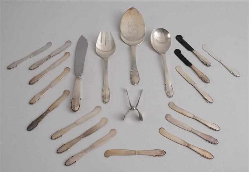 Appraisal: TWENTY-ONE GEORG JENSEN STERLING SILVER 'KUGLE' PATTERN FLATWARE ARTICLES Comprising