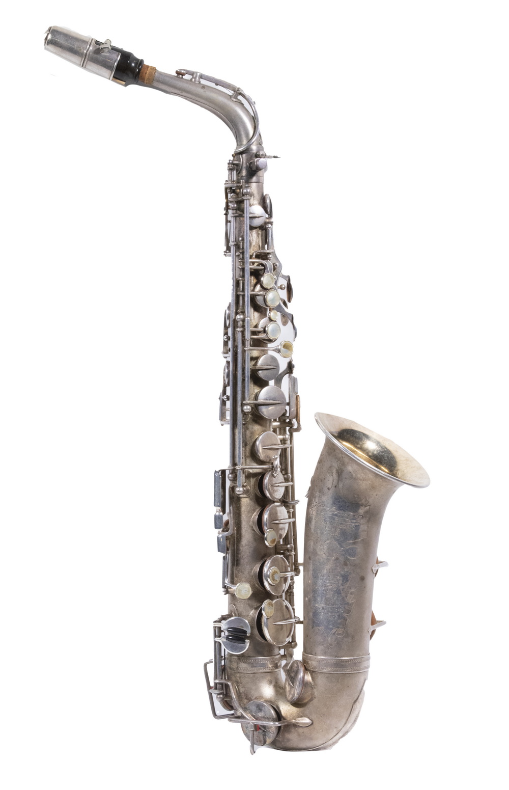 Appraisal: S SELMER PARIS ALTO SAXOPHONE SILVER-PLATE MADE IN PARIS WITH