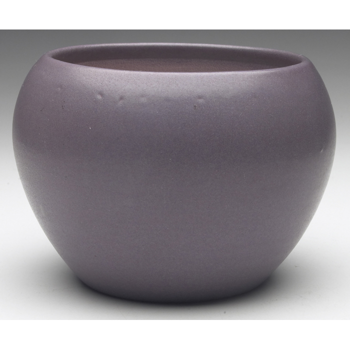 Appraisal: Marblehead vase bulbous shape covered in a lavender matte glaze