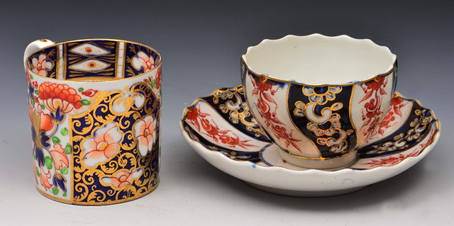 Appraisal: Chelsea Derby tea bowl and saucer and a coffee canthe