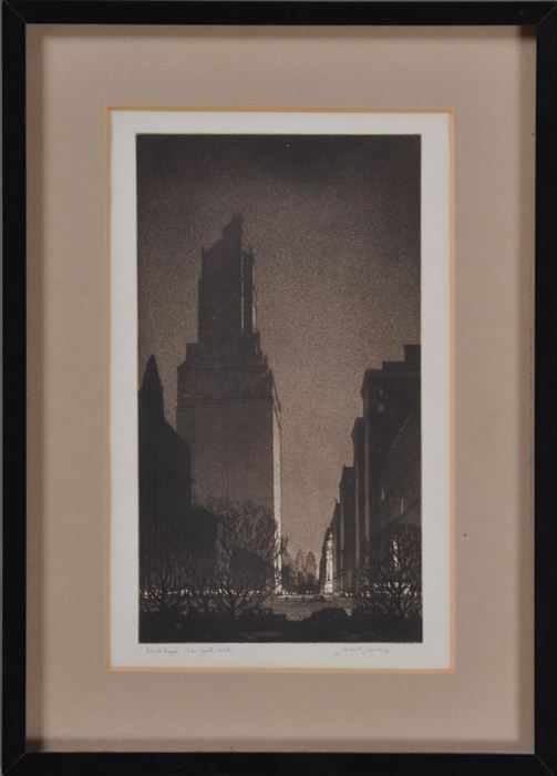 Appraisal: GERALD KENNETH GEERLINGS - BLACK MAGIC NEW YORK Etching and