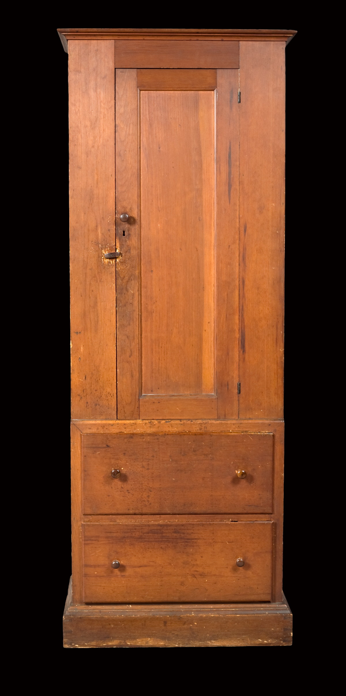 Appraisal: SHAKER CUPBOARD CHEST WATERVLIET NEW YORK CIRCA A unique example