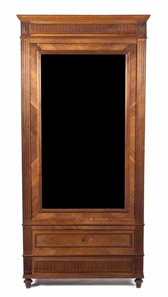 Appraisal: A Directoire Style Vitrine having a stepped cornice over a