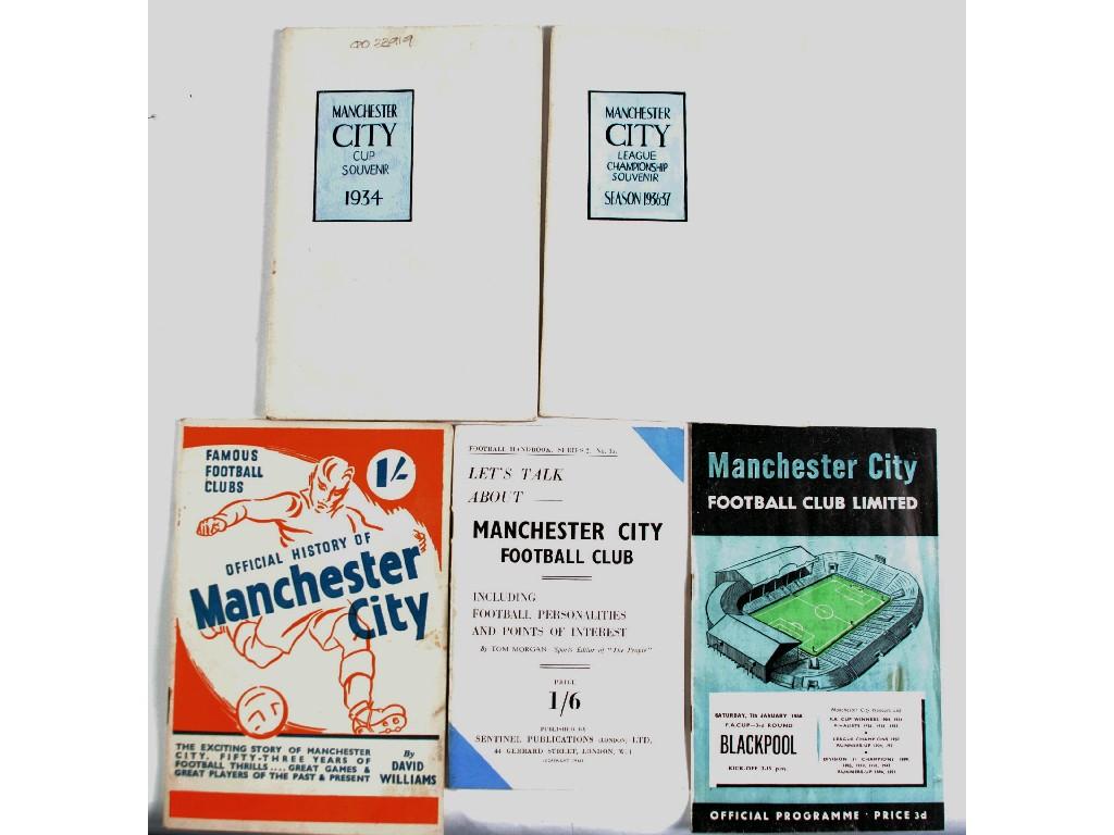 Appraisal: THE CUP SOUVENIR' OF MANCHESTER CITY by Fred Johnson HANDBOOK