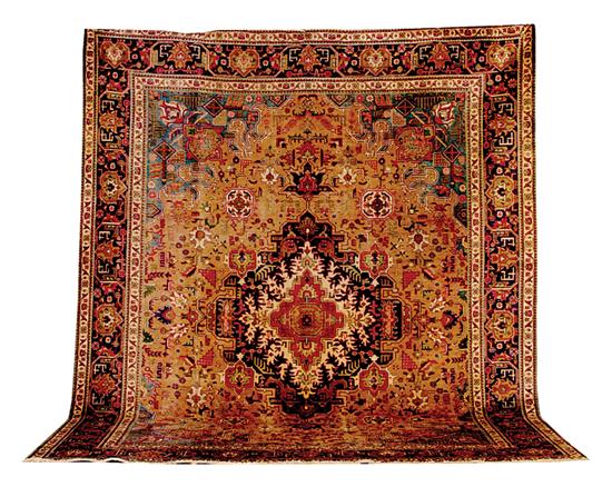 Appraisal: Persian Tabriz carpet circa ' x ' Provenance Property from