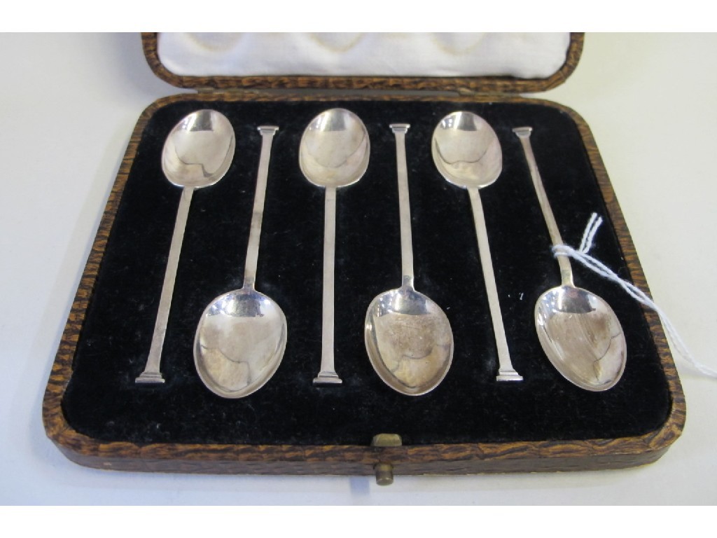 Appraisal: Cased set of six silver spoons Sheffield