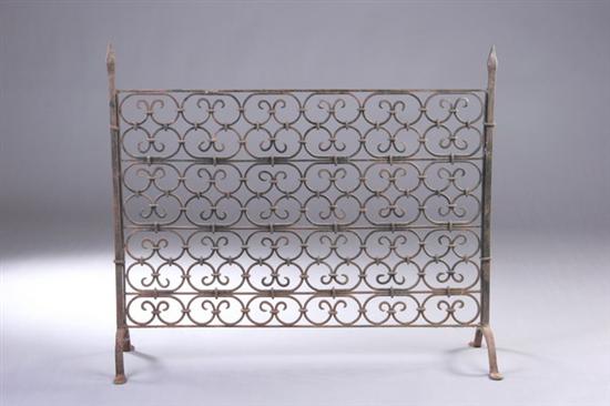 Appraisal: ARTS CRAFTS WROUGHT IRON FIRESCREEN late th early th century