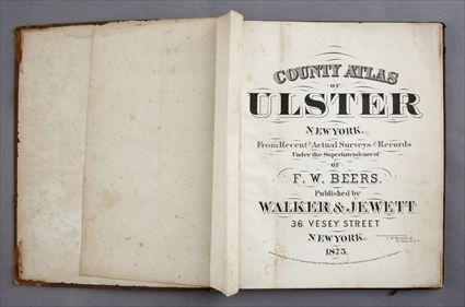 Appraisal: BEERS F W COUNTY ATLAS OF ULSTER NEW YORK NY