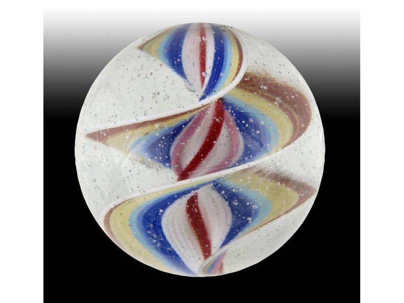 Appraisal: Naked Corkscrew Ribbon Swirl Marble Description - '' Pontil to