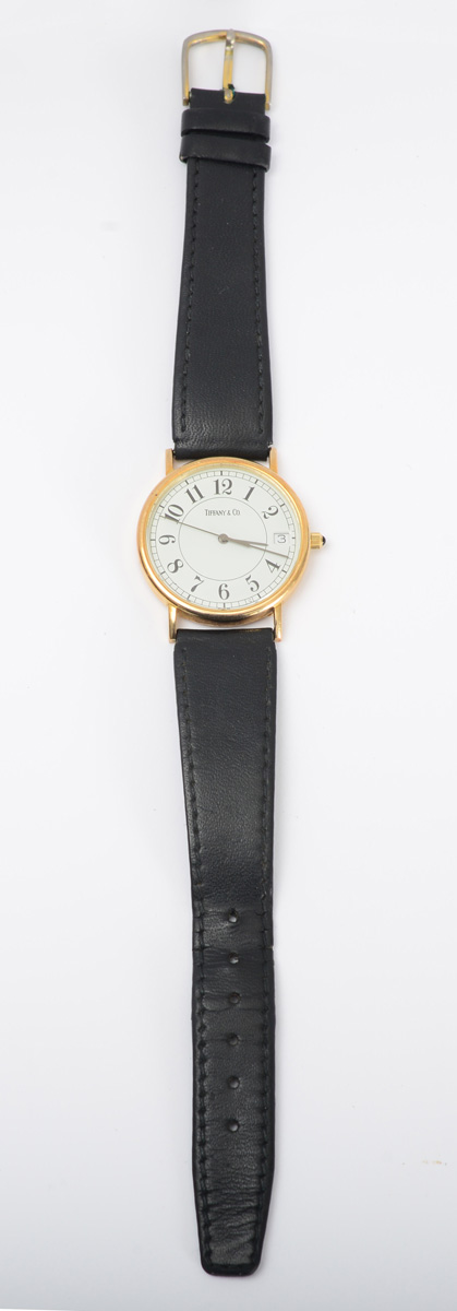 Appraisal: TIFFANY CO K GOLD WRISTWATCH Signed 'Tiffany Co ' stamped