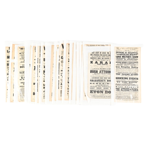 Appraisal: The Victorian Stage Eighteen theatre bills mid th c Theatre